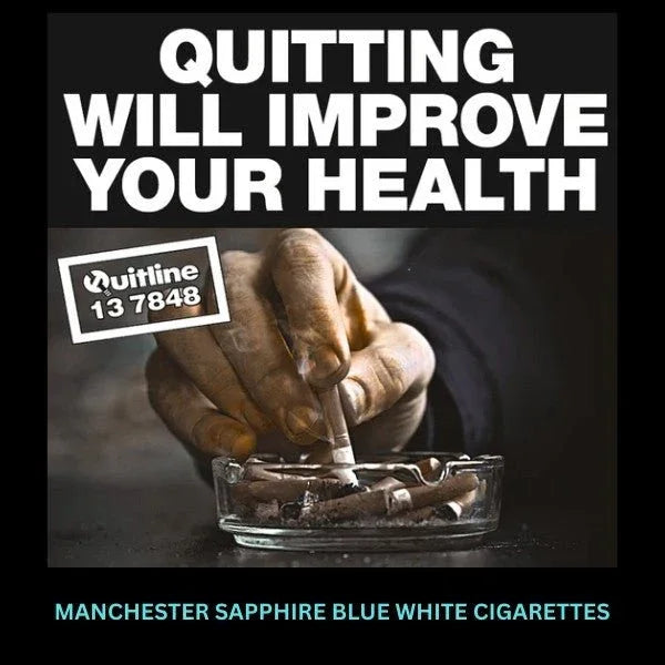 Manchester Sapphire Blue White Cigarettes - 20s (10 Packs) - Top Smoke